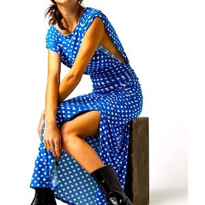 Free People Cozy Blue Heart Dress